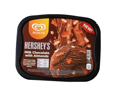 Selecta Hersheys Milk Almonds Ice Cream 1.3  l