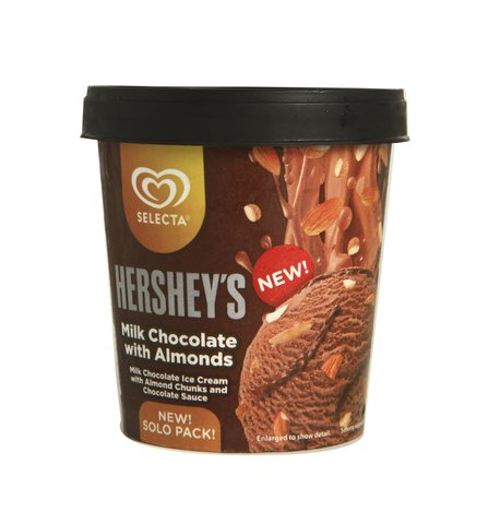 Selecta Hersheys Milk Almonds Ice Cream 475 ml