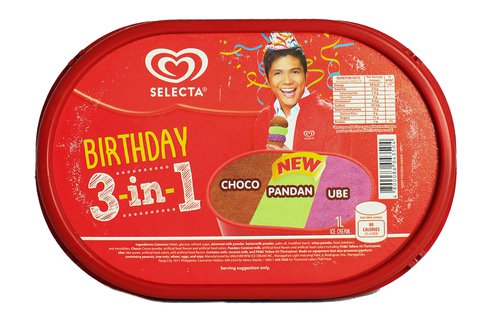 Selecta 3 In 1 Choco Pandan Ube 1 l