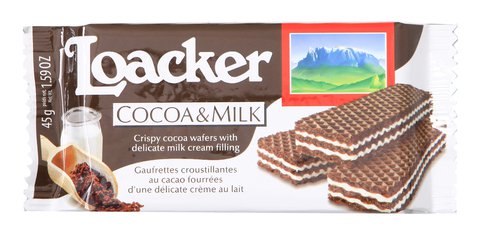 Loacker Quadratini Cocoa &amp; Milk 45 g