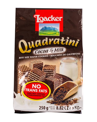 Loacker Quadratini Cocoa &amp; Milk 250 g