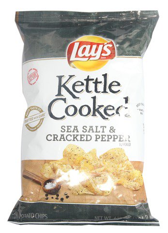 Lay's Kettle Sea Salt &amp; Cracked Pepper Potato Chips 16.5 oz