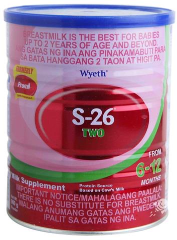 S-26 6-12 Months Milk Supplement - TWO 900 g