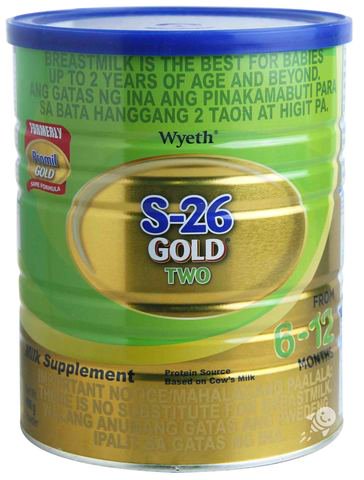 S-26 Gold 6-12 Months Milk Supplement - TWO 900 g