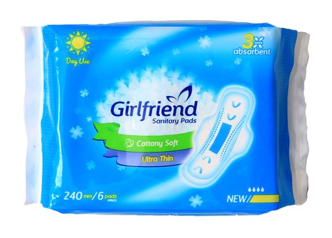 Girlfriend Ultra Thin Pads With Wings Sanitary Napkins 6 pcs /pack