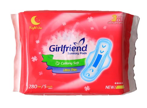 Girlfriend Ultra Thin Pads With Wings Sanitary Napkins 5 pcs /pack