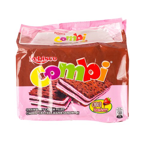 Combi Choco Strawberry Sandwich Cracker 28 g (10 pcs) /pack