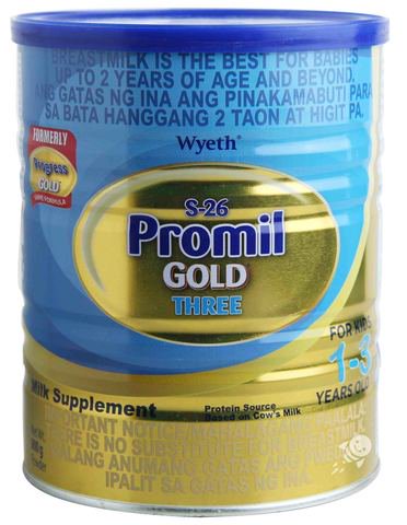 S-26 Promil Gold Three Milk Supplement (For Kids 1-3 Years Old) 900 g