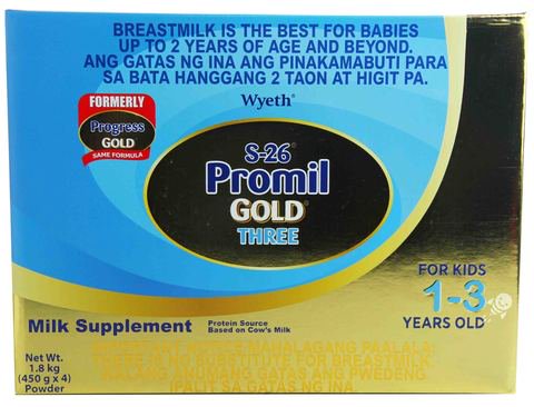 S-26 Promil Gold 1-3 Years Old - THREE 1.8 kg