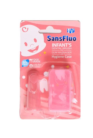 Sansfluo Toothbrush For Infants Pink 1 pc