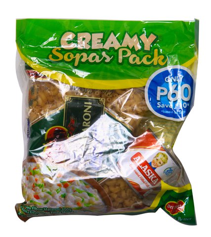 Del Monte Elbow Macaroni +Alaska Evaporada 1 pack