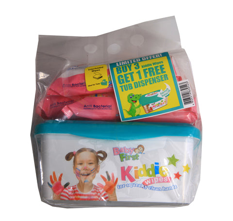 Baby First Kid Wipes + Free Tub 3 packs