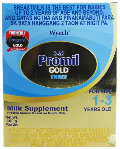S-26 Promil Gold Three Milk Supplement 1-3 Years Old 400 g