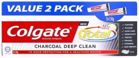 Colgate Toothpaste Charcoal Value 2 Pack 2 pcs x 150 g