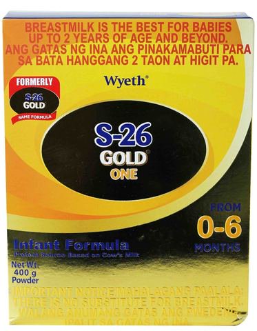 S-26 Gold One Infant Milk Formula 0-6 Months 400 g