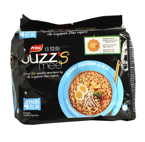Prima Taste Juzzs Mee Curry Flavor Multipack 1 pack (4 packs x 90 g)