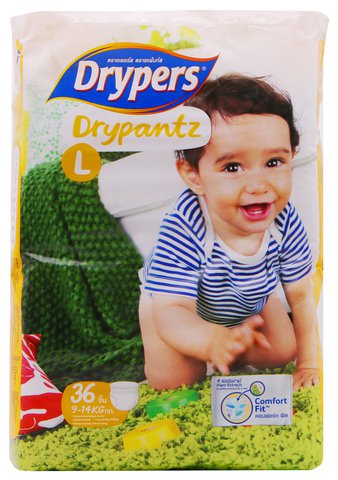 Drypers Drypantz Diapers Large 36 pcs /pack