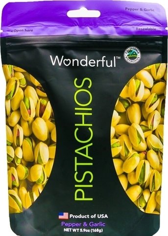 Wonderful Pistachios Pepper &amp; Garlic 168 g