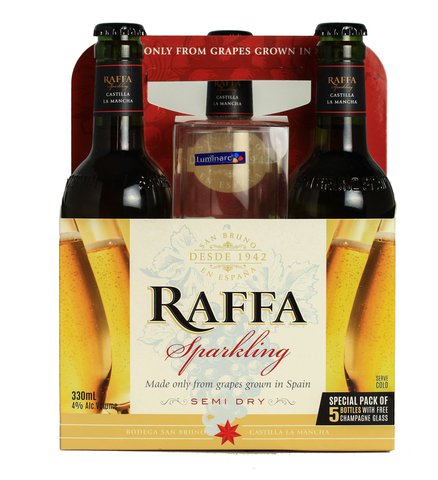 Carlo Rossi Raffa Sparkling Wine With Glass 330 ml