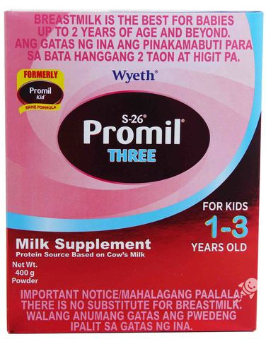 Promil S26 Three Milk Supplement (1-3 Years Old) 400 g