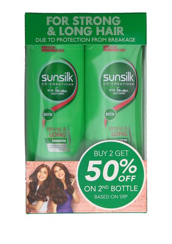 Sunsilk Strong &amp; Long Shampoo Promo 2 x 180 ml