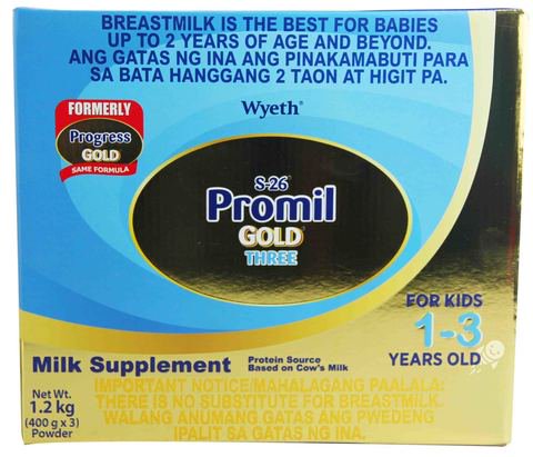 S-26 Promil Gold Three Milk Supplement 1-3 Years Old 1.2 kg