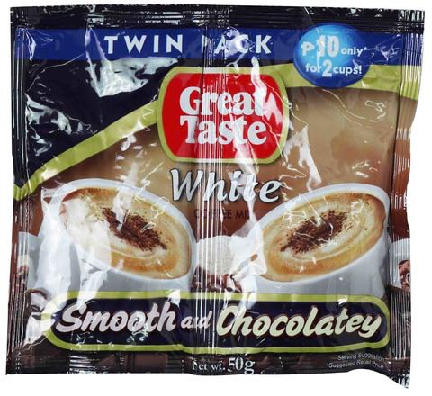 Great Taste White Smooth and Chocolatey Coffee Mix Twinpack