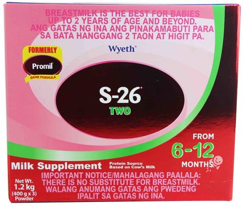 S-26 Two Milk Supplement 6-12 Months 1.2 kg