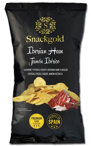 Snackgold Iberian Ham Gourmet Potato Crisps 140 g
